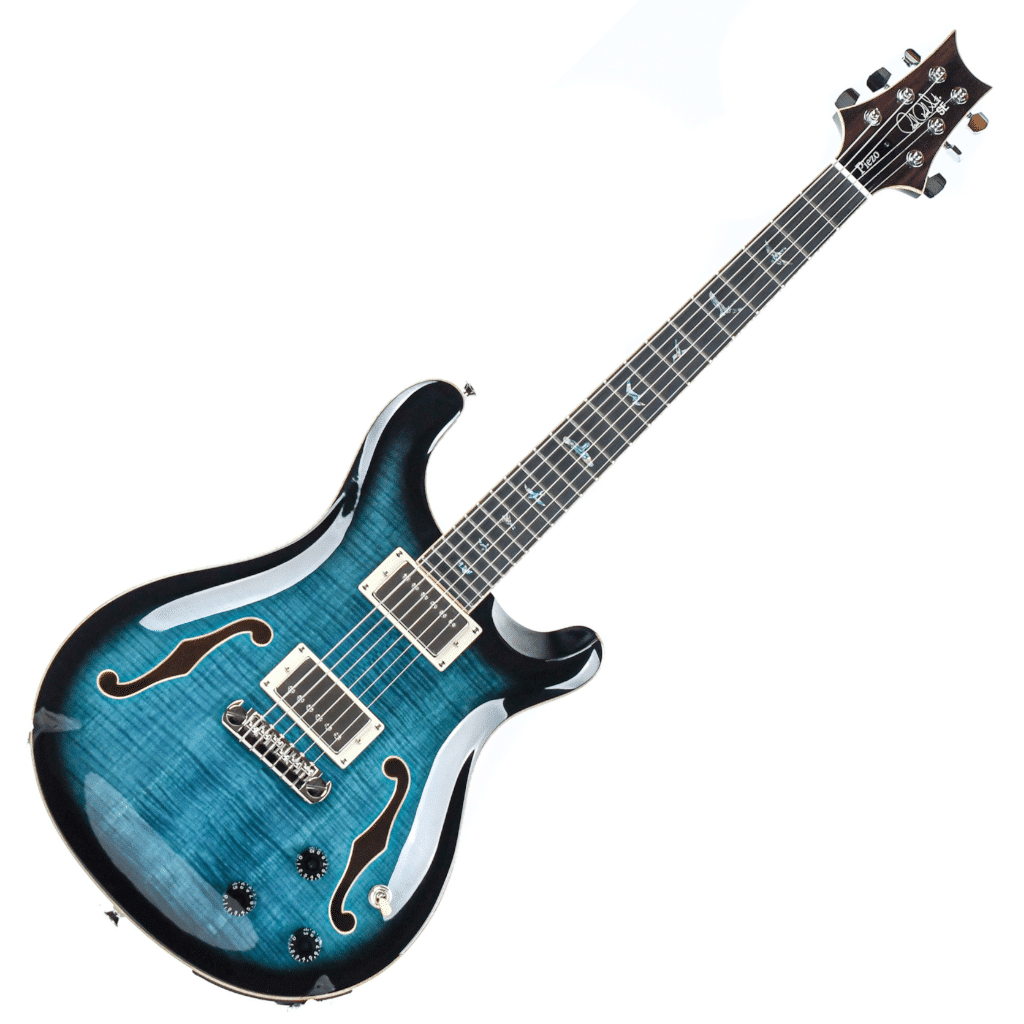 PRS SE Hollowbody II Piezo Electric Guitar – Peacock Blue detail image 2
