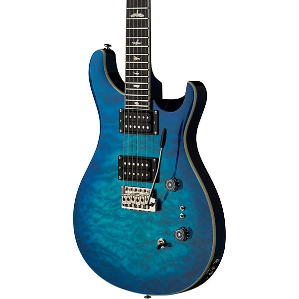 PRS SE Custom 24-08 Quilt Electric Guitar - Lake Blue detail image 3