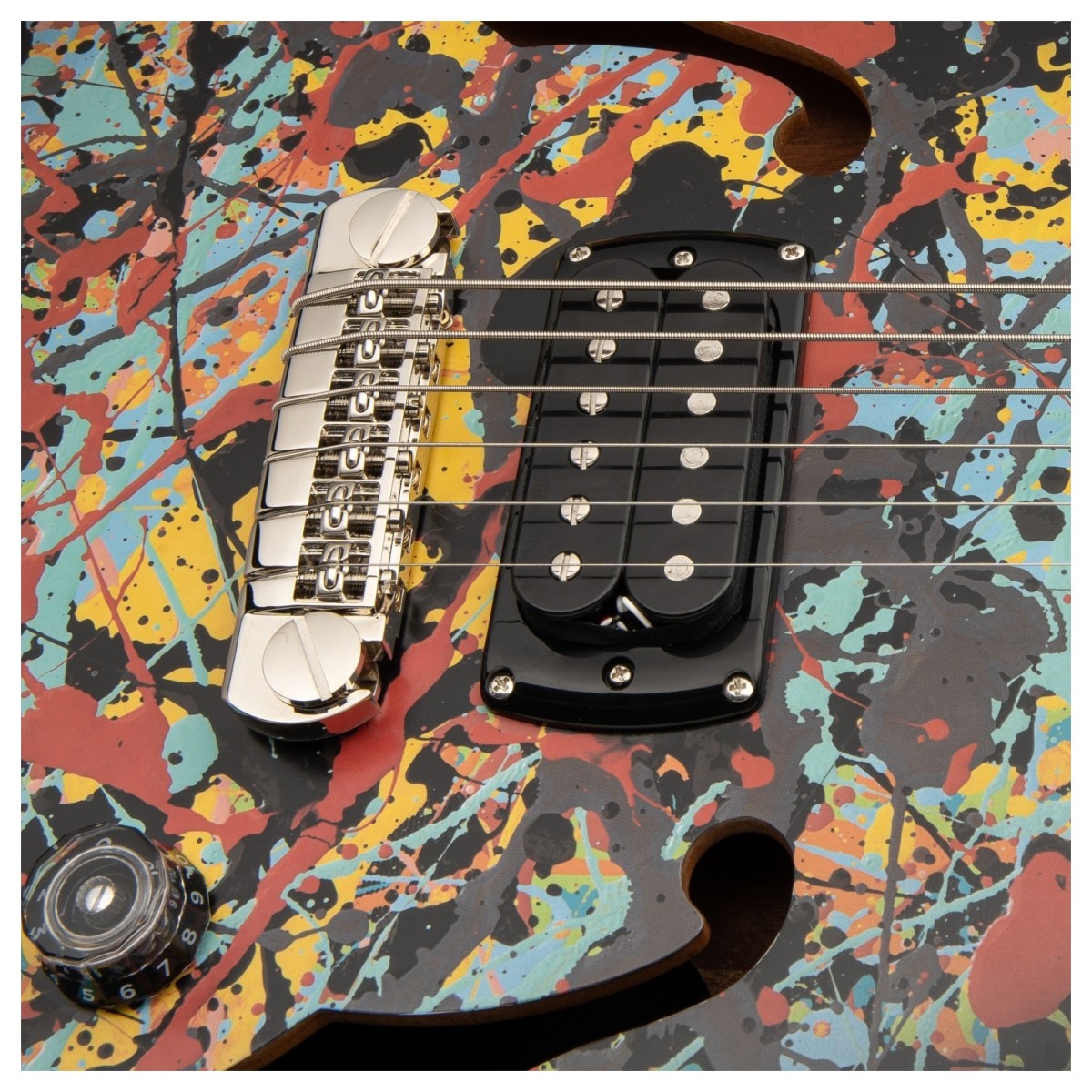PRS SE Ed Sheeran Hollowbody I Piezo Baritone Electric Guitar - Cosmic Splash detail image 5