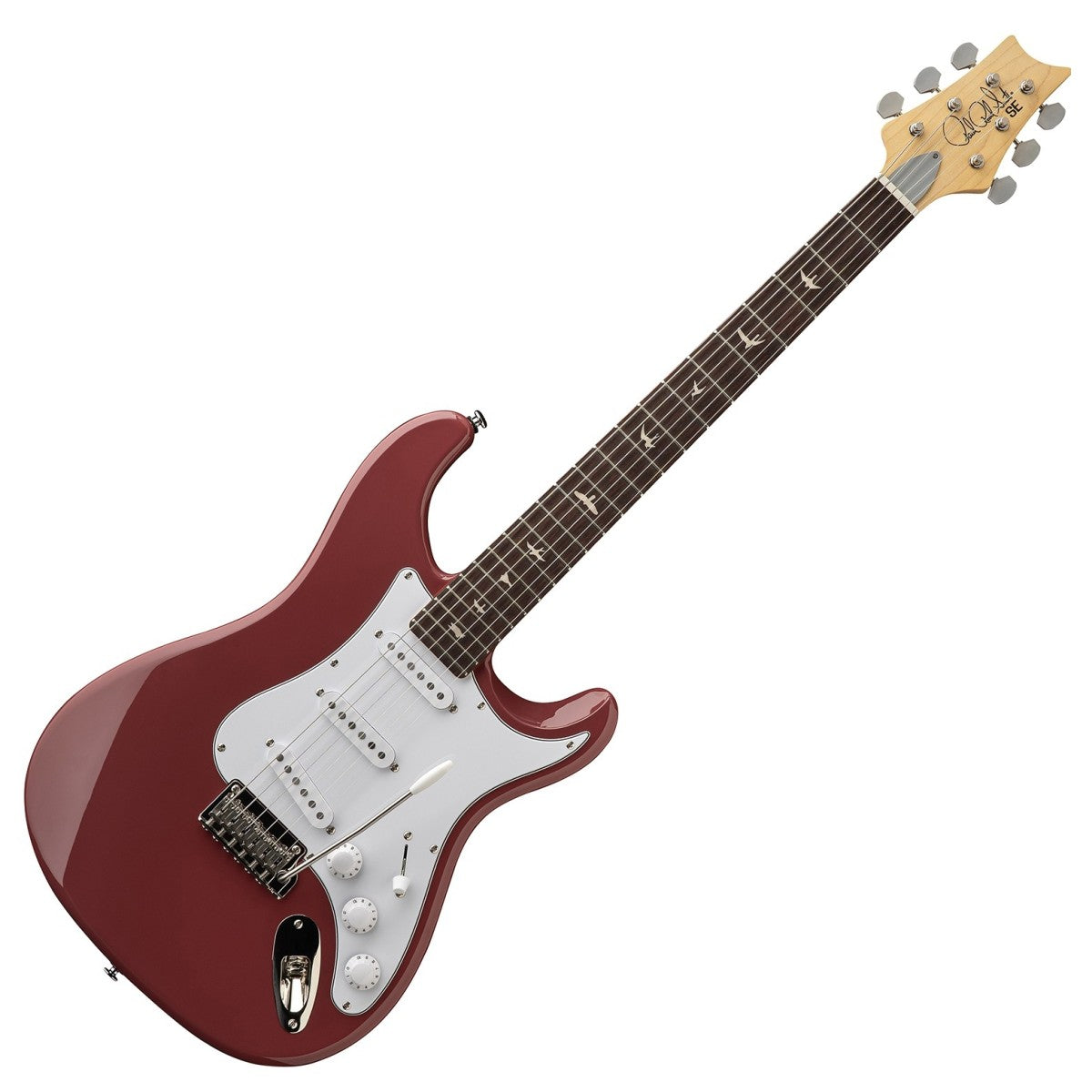PRS SE Silver Sky Electric Guitar - Derby Red with Rosewood Fingerboard detail image 2