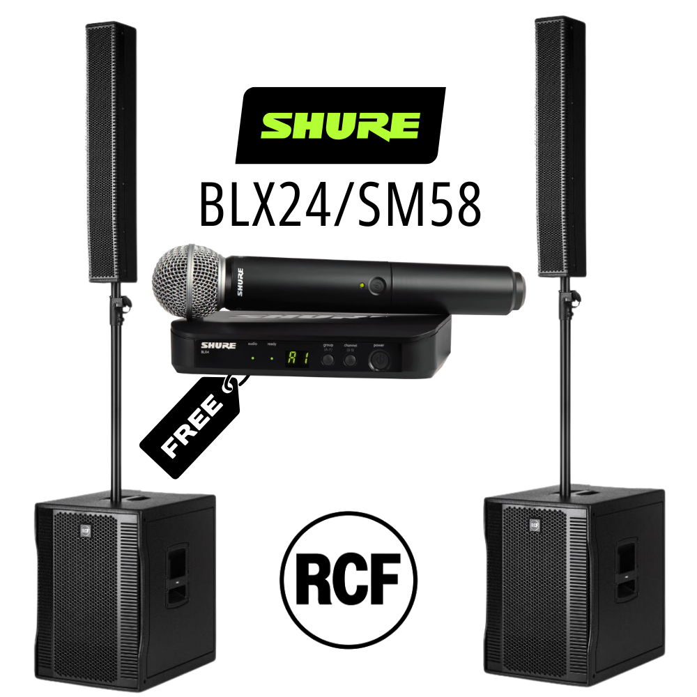 RCF EVOX 12 (PAIR) with FREE Shure BLX24 SM58 - RCF - VisionSounds South Africa