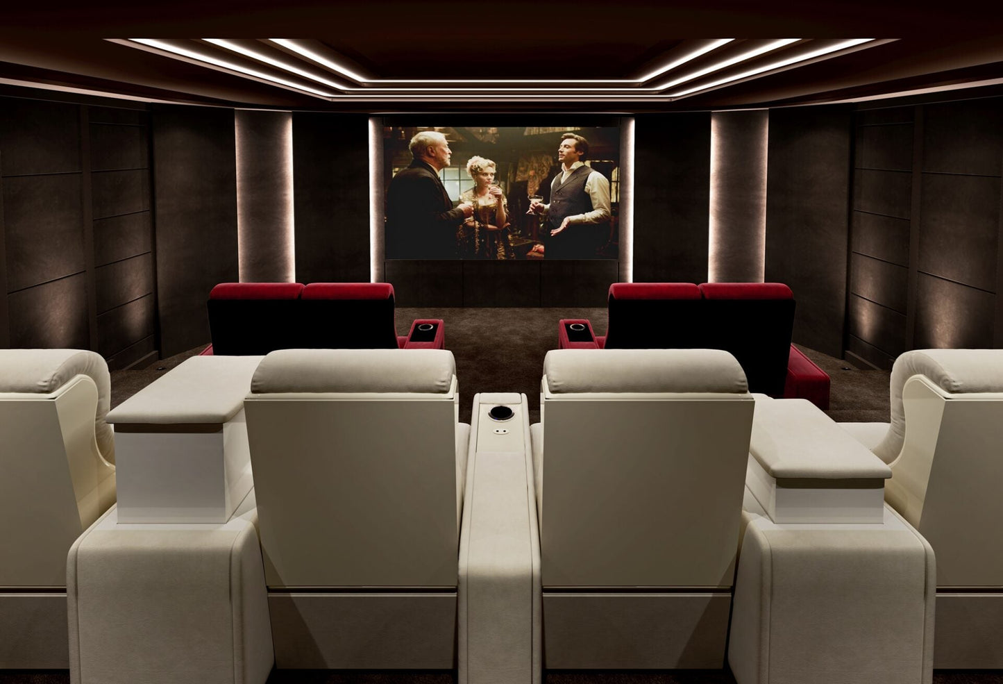 Vismara Luxor Home Cinema Chair — angled view of seat geometry