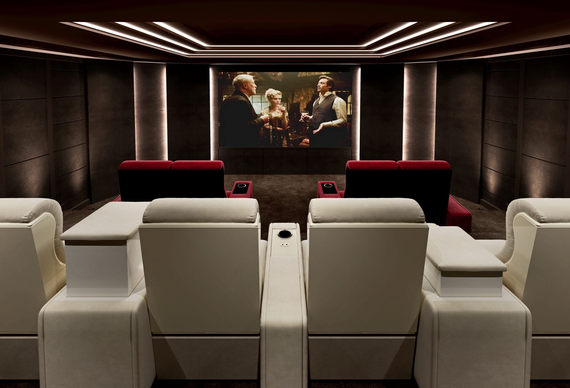 Vismara Luxor Home Cinema Chair — angled view of seat geometry