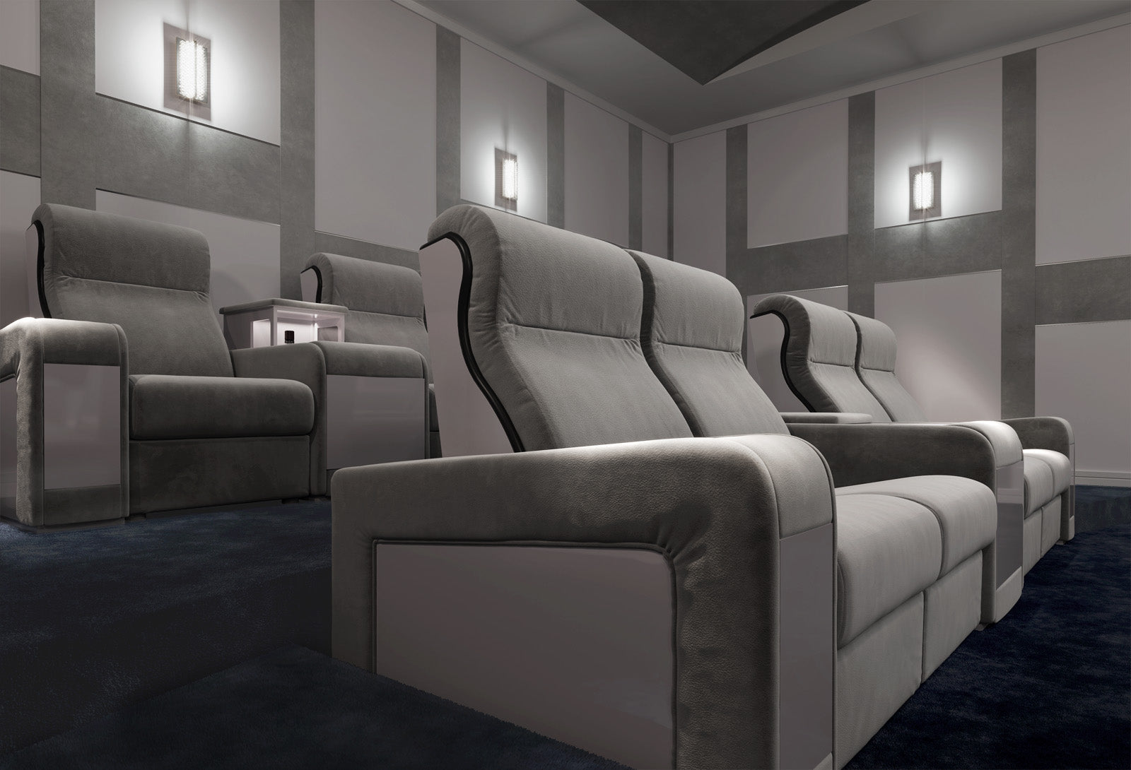 Vismara Luxor Home Cinema Chair — partially reclined position