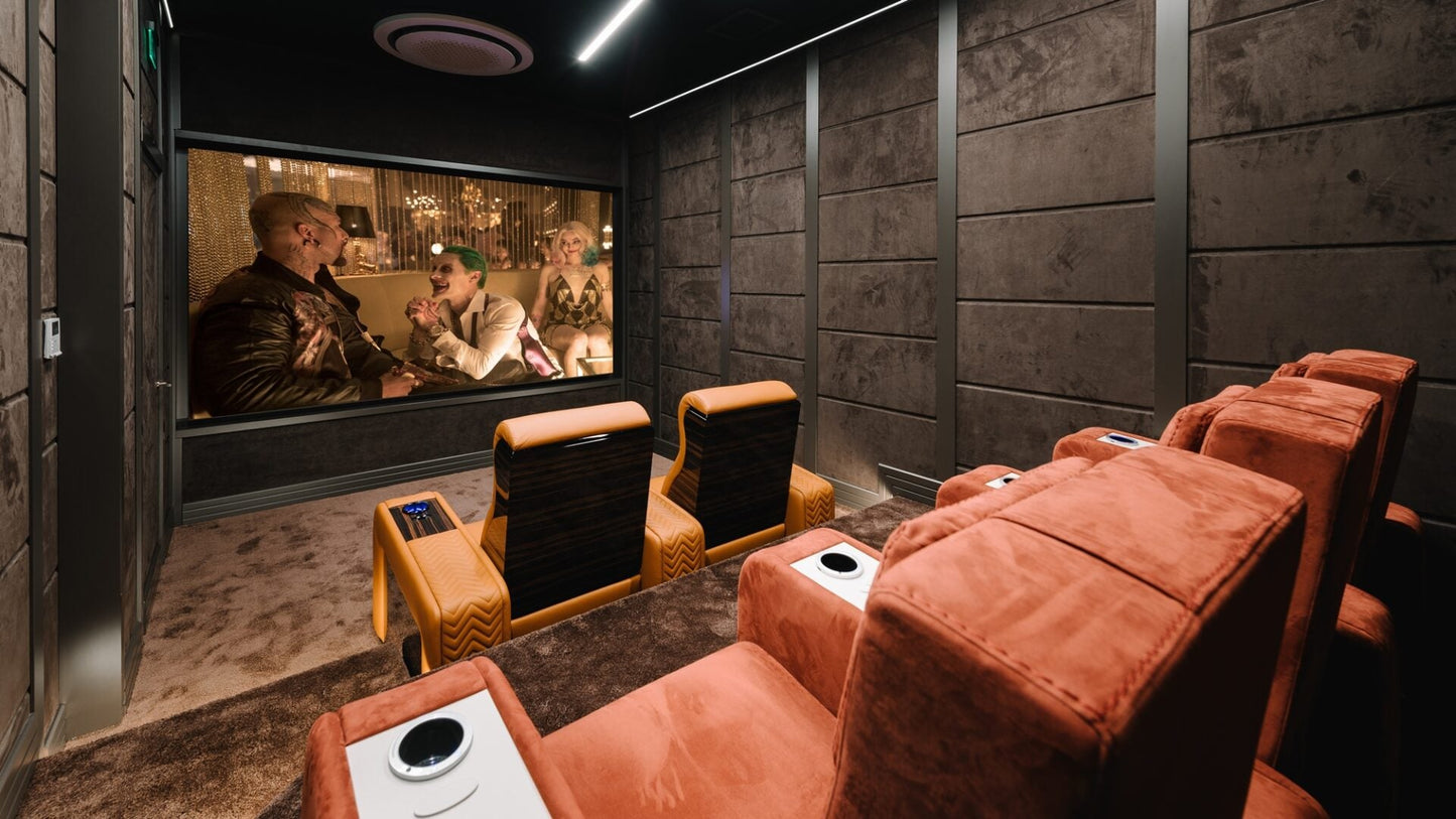 Vismara Comfort Home Cinema Chair — side profile in upright position