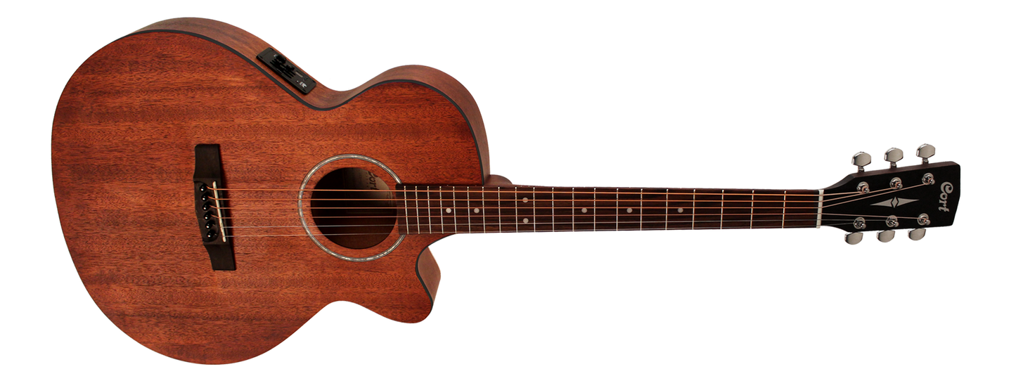 Cort SFX-MEM Acoustic-Electric Guitar – Natural Mahogany detail image 2