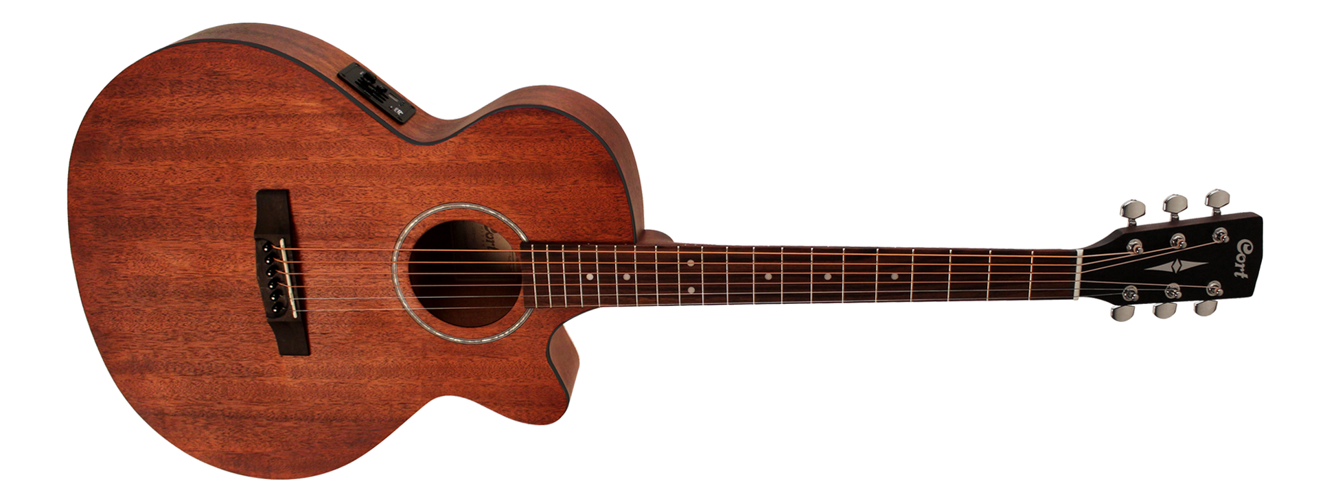 Cort SFX-MEM Acoustic-Electric Guitar – Natural Mahogany detail image 2