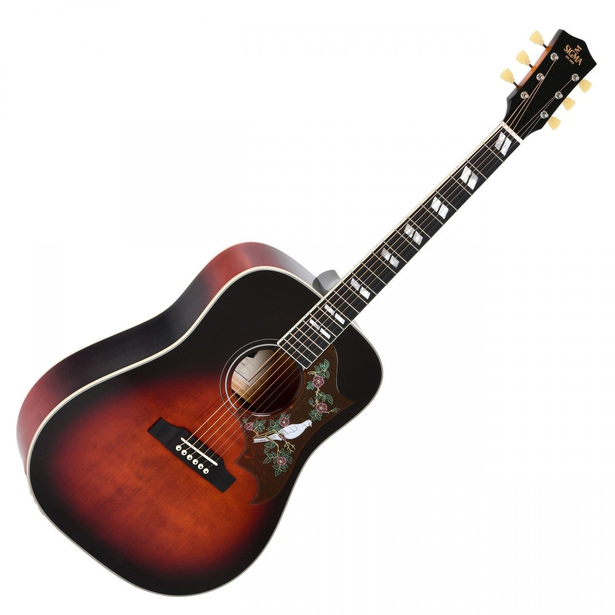 Sigma DA-SG7 Dreadnought Electro Acoustic, Sunburst detail image 3