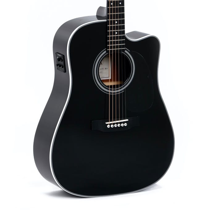 Sigma Guitars DMC-1STE 6-string Dreadnought Semi Acoustic Guitar (Black) product image
