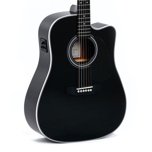 Sigma Guitars DMC-1STE 6-string Dreadnought Semi Acoustic Guitar (Black) product image