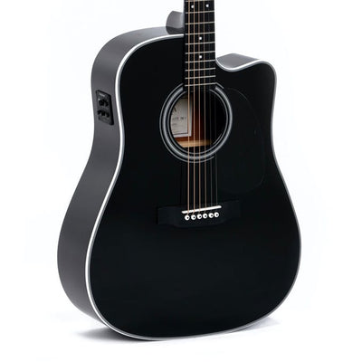 Sigma Guitars DMC-1STE 6-string Dreadnought Semi Acoustic Guitar (Black) product image