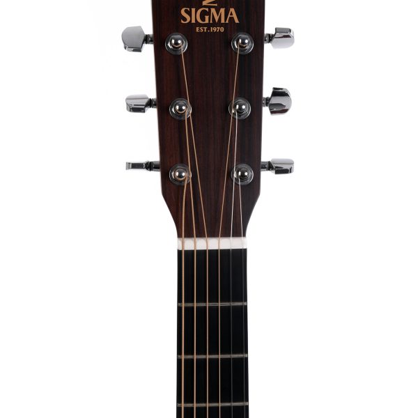 Sigma Guitars DMC-1STE 6-string Dreadnought Semi Acoustic Guitar (Black) detail image 6