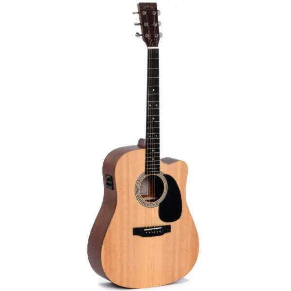 Sigma DMC-STE Acoustic Electric Guitar – Natural detail image 2