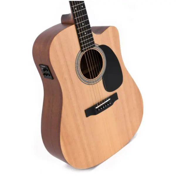Sigma DMC-STE Acoustic Electric Guitar – Natural detail image 4