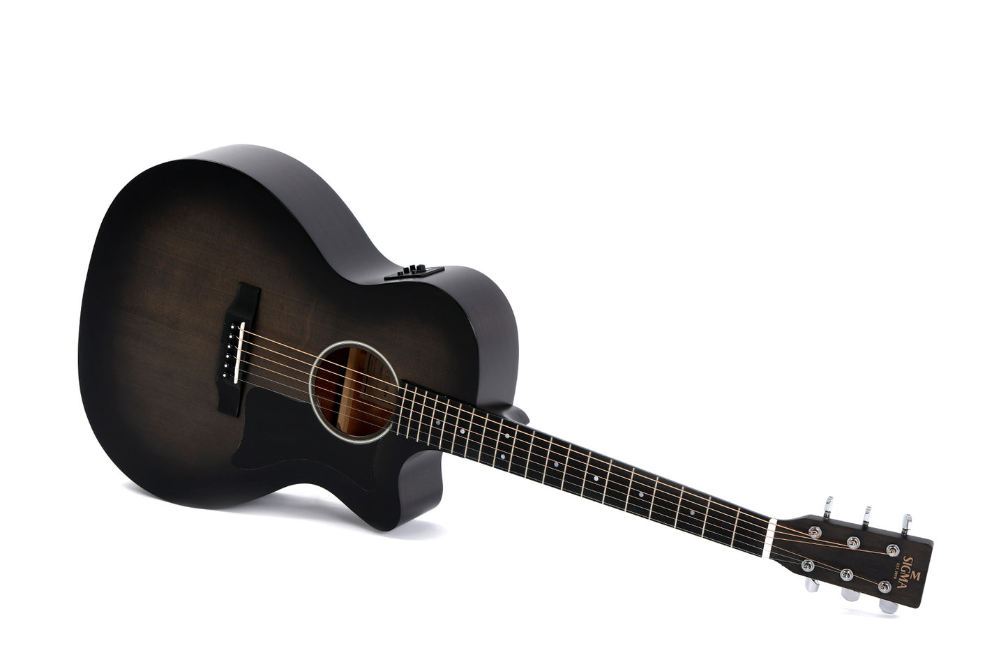 Sigma GMC STE BKB Acoustic Electric Guitar – Black Burst detail image 2