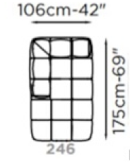 Franco Ferri Sacai Modular Sofa — configuration option C