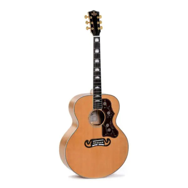 Sigma GJA-SG200-AN Grand Jumbo Acoustic Electric – Antique Natural detail image 3