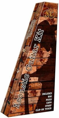 SX SD104K Dreadnought Acoustic Guitar Pack - Red detail image 3