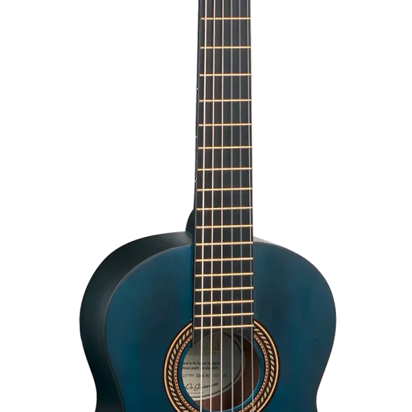 Valencia 1/4 Classical Guitar - Transparent Blue detail image 4