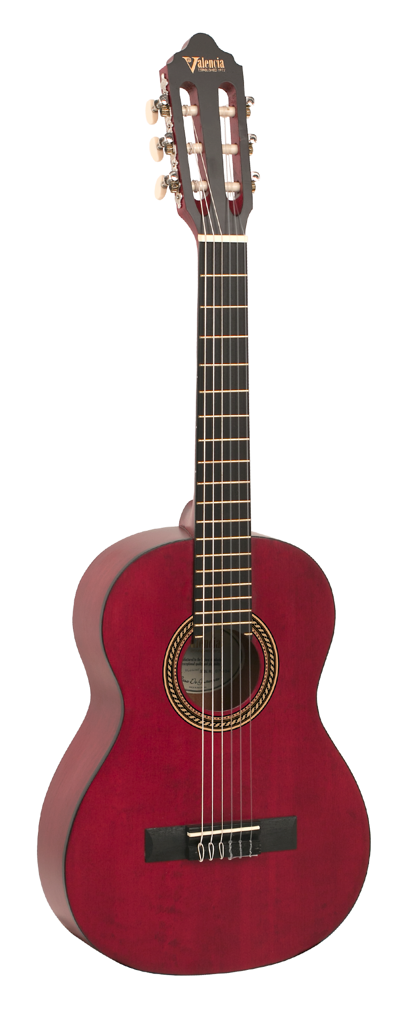 Valencia 1/2 Classical Guitar - Transparent Red product image