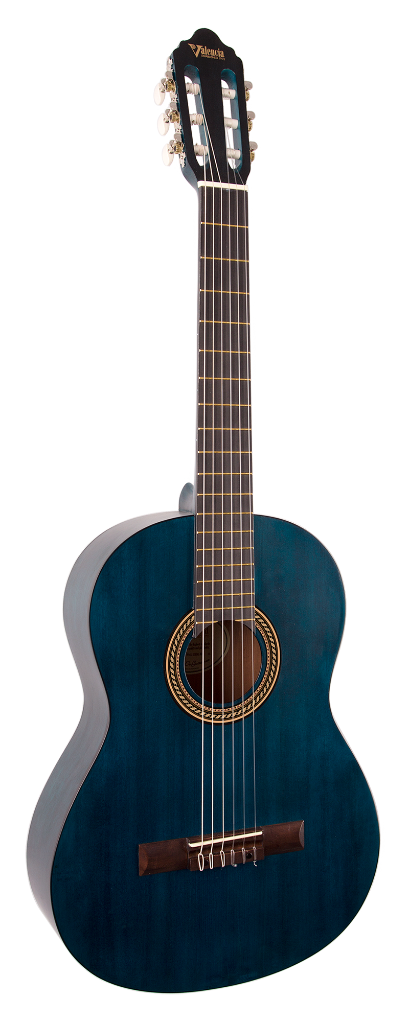 Valencia Classical 4/4 Guitar - Transparent Blue detail image 2