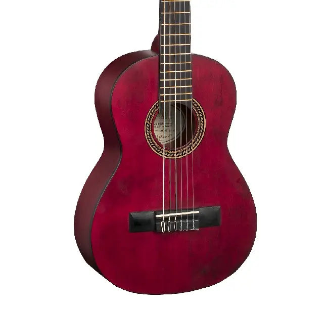 Valencia 1/4 Classical Guitar - Transparent Red product image