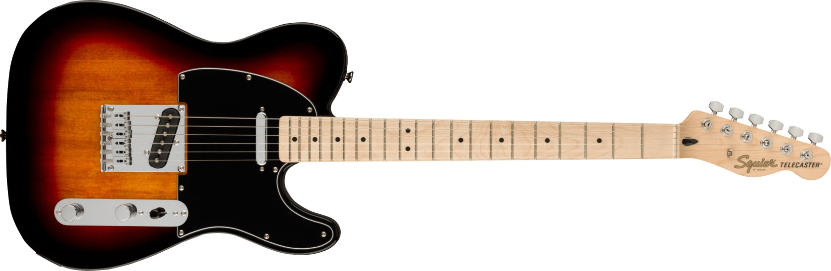 Fender Squier Affinity Telecaster Electric Guitar with Maple Fingerboard - 3-Tone Sunburst detail image 2