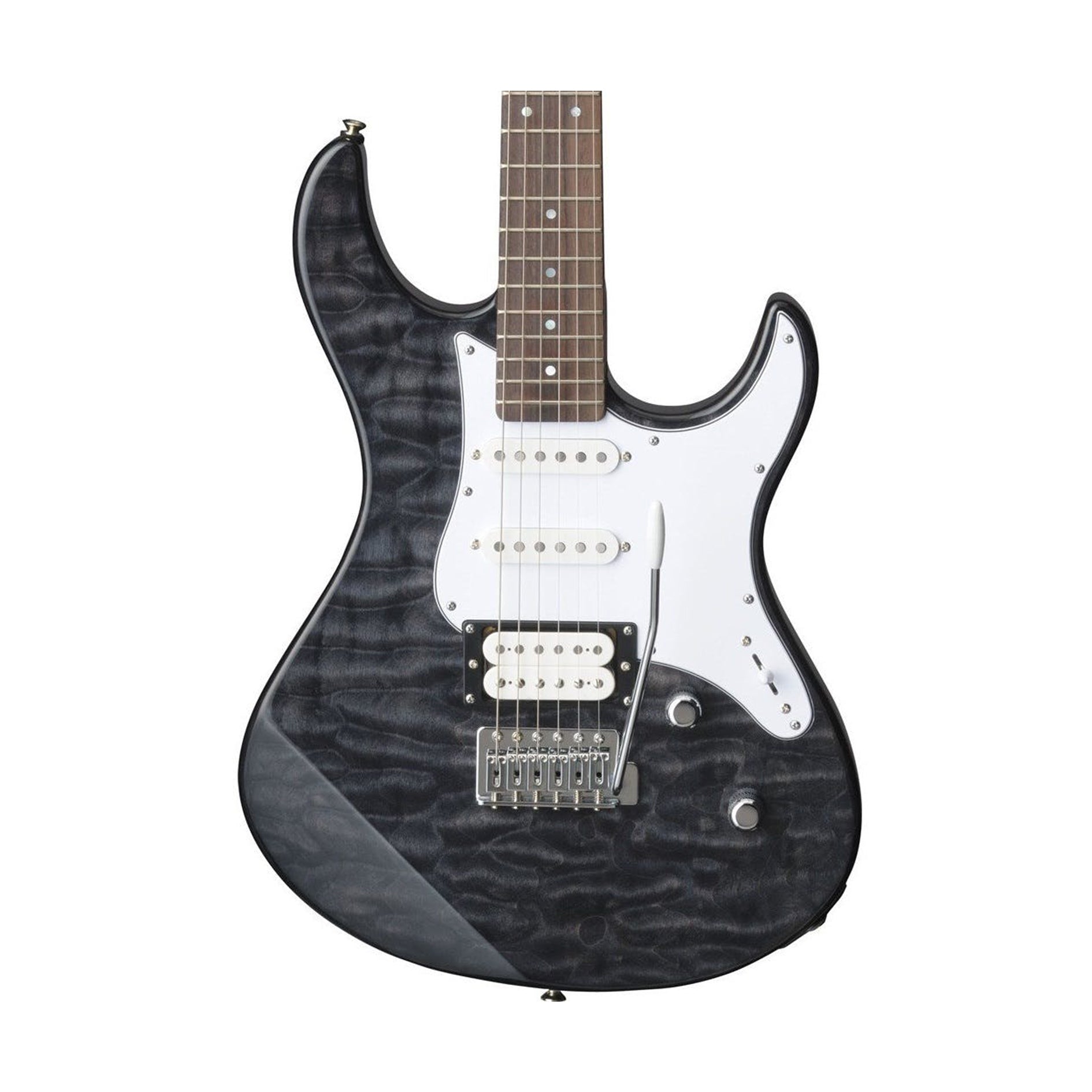 Yamaha Pacifica 212V Electric Guitar with Quilted Maple Top in Translucent Black product image