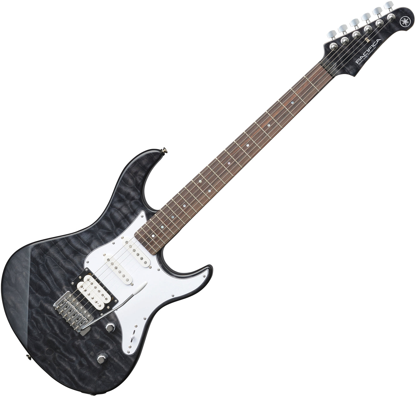 Yamaha Pacifica 212V Electric Guitar with Quilted Maple Top in Translucent Black detail image 2