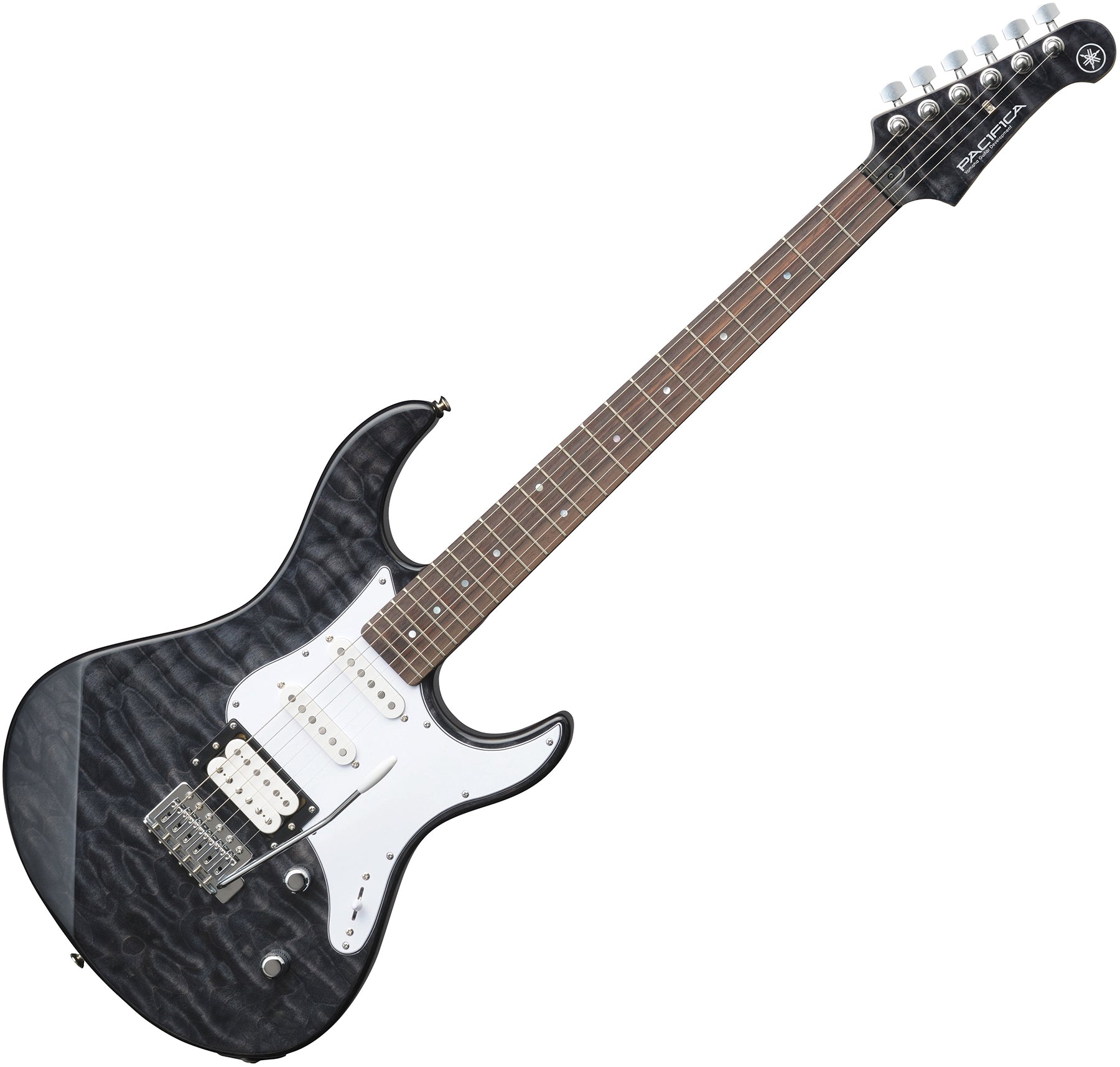 Yamaha Pacifica 212V Electric Guitar with Quilted Maple Top in Translucent Black detail image 2