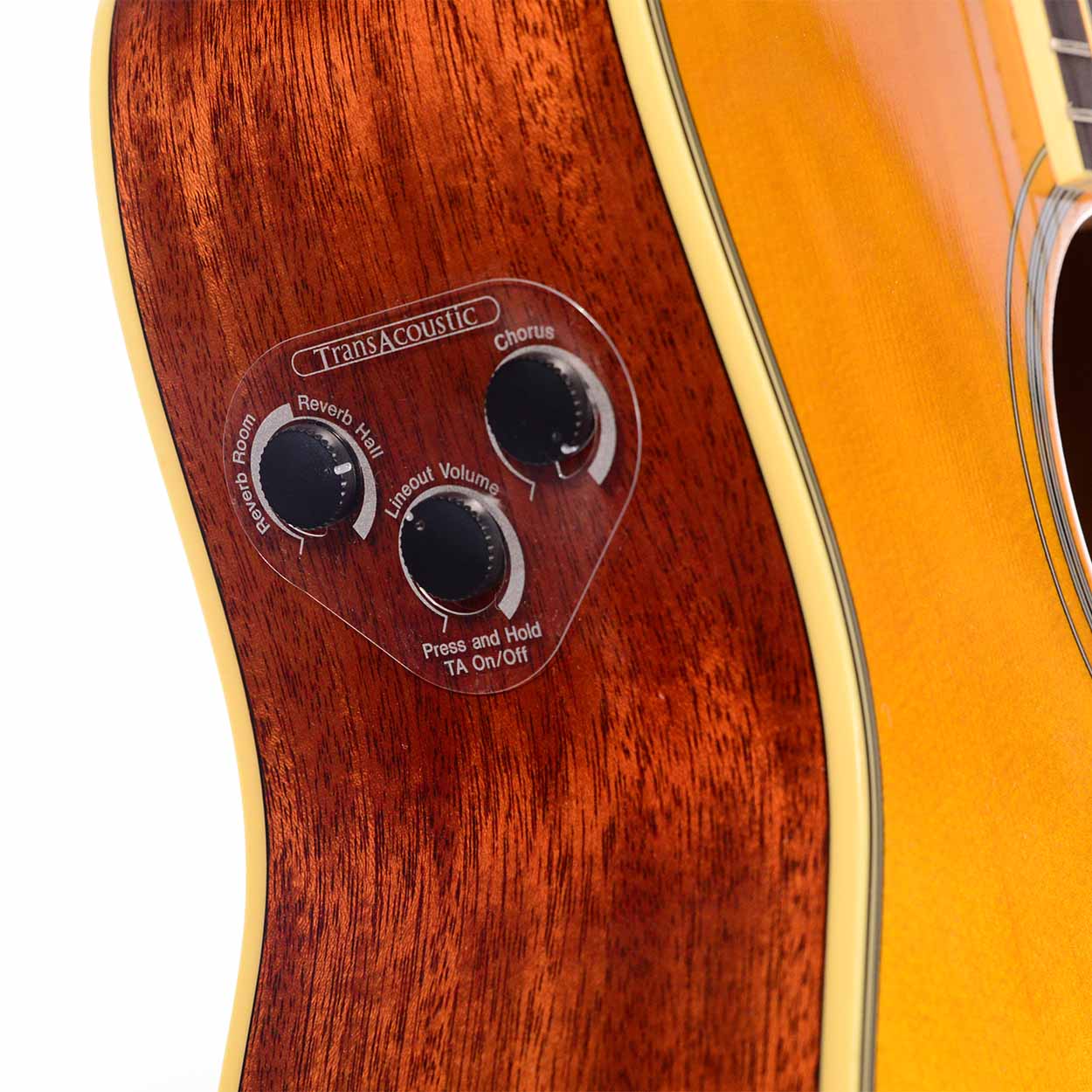 Yamaha FG-TA TransAcoustic Dreadnought Acoustic-electric Guitar - Vintage Tint detail image 5