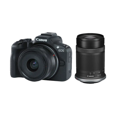 Canon EOS R50 Mirrorless Camera with 18-45mm and 55-210mm Lenses