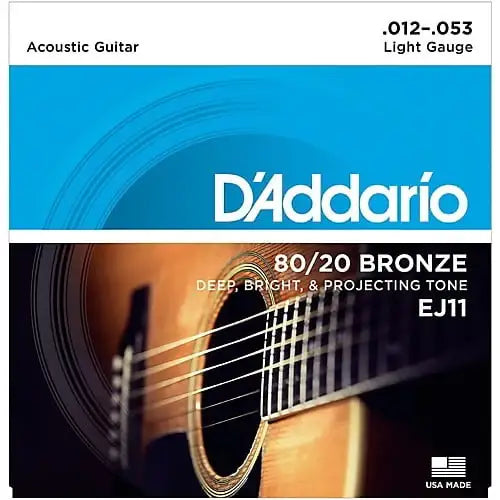 D'Addario EJ11 80/20 Bronze Light - D'Addario - VisionSounds South Africa