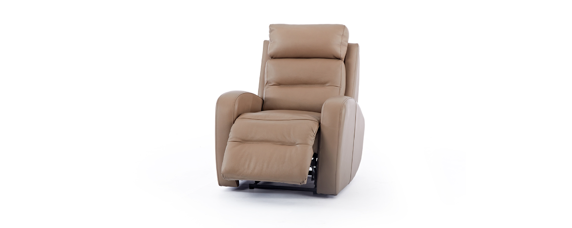 Bronx Motion Incliner Cinema Seat — partially reclined position