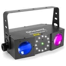 BEAMZ TERMINATOR IV LED DOUBLE MOON WITH LASER AND STROBE 12x 1W RGBW - BEAMZ - VisionSounds South Africa
