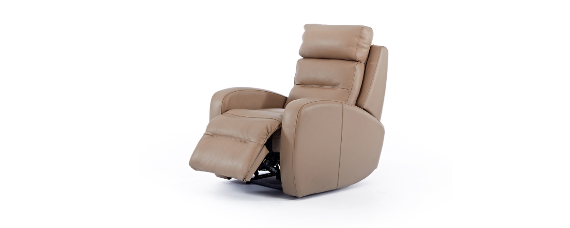 Bronx Motion Incliner Cinema Seat — fully reclined viewing position