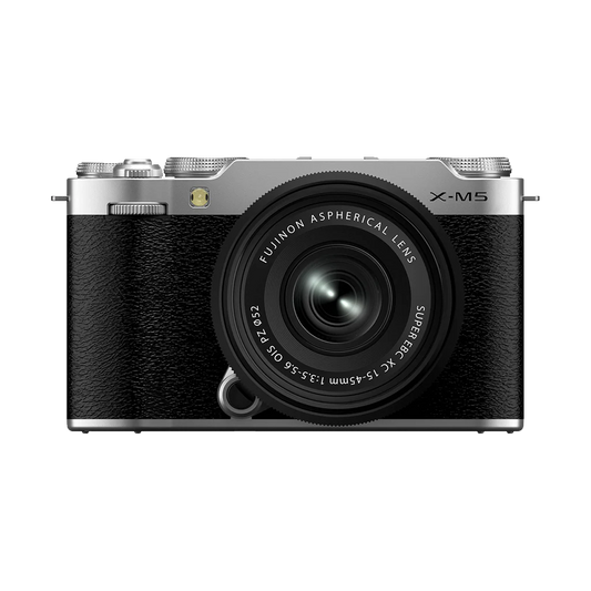 Fujifilm X-M5 Mirrorless Camera with XC 15-45mm f/3.5-5.6 Lens (Silver)