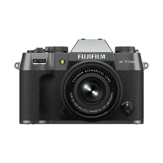 Fujifilm X-T50 Mirrorless Camera with 15-45mm f/3.5-5.6 Lens (Charcoal Silver)