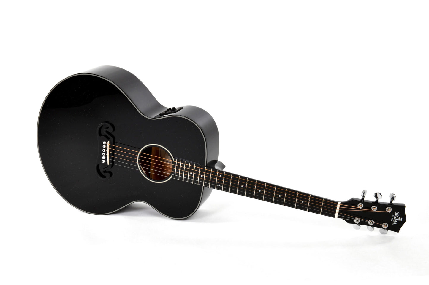 Sigma GJM-1E-MFBK Acoustic Guitar: Black Sparkle detail image 2