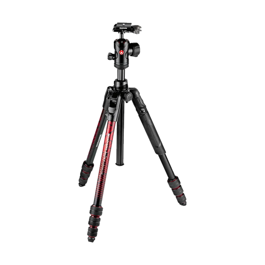 Manfrotto Befree Advanced Travel Aluminum Tripod with 494 Ball Head (Twist Locks, Red)