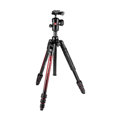 Manfrotto Befree Advanced Travel Aluminum Tripod with 494 Ball Head (Twist Locks, Red)