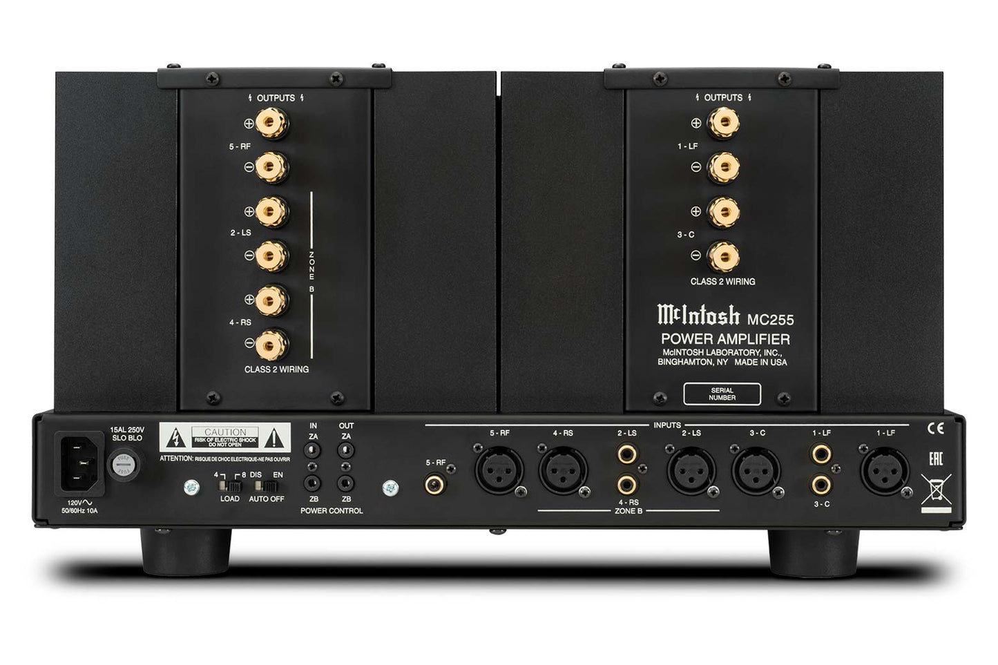 McIntosh MC255 5-Channel Solid State Amplifier - View 2