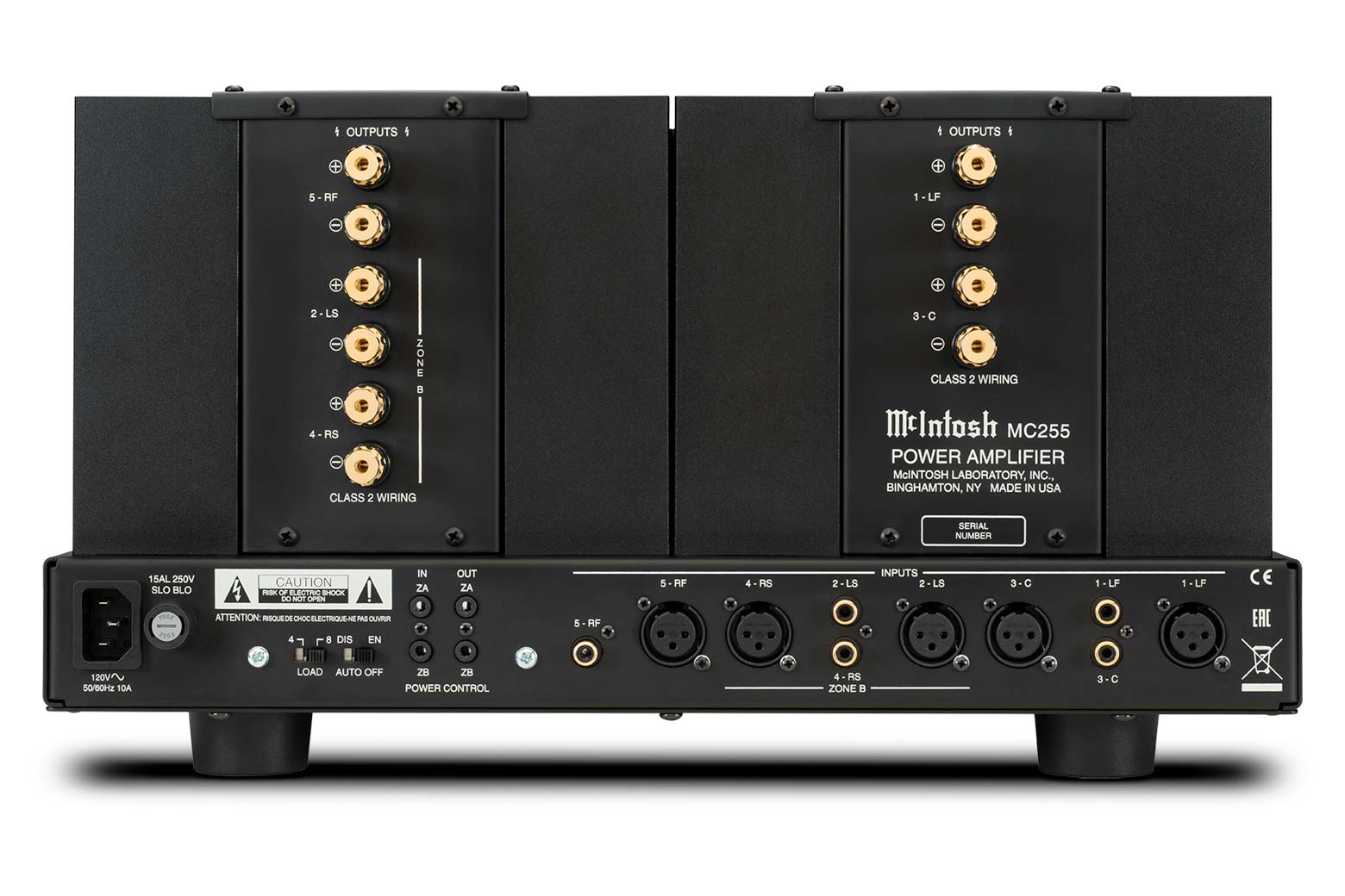McIntosh MC255 5-Channel Solid State Amplifier - View 2