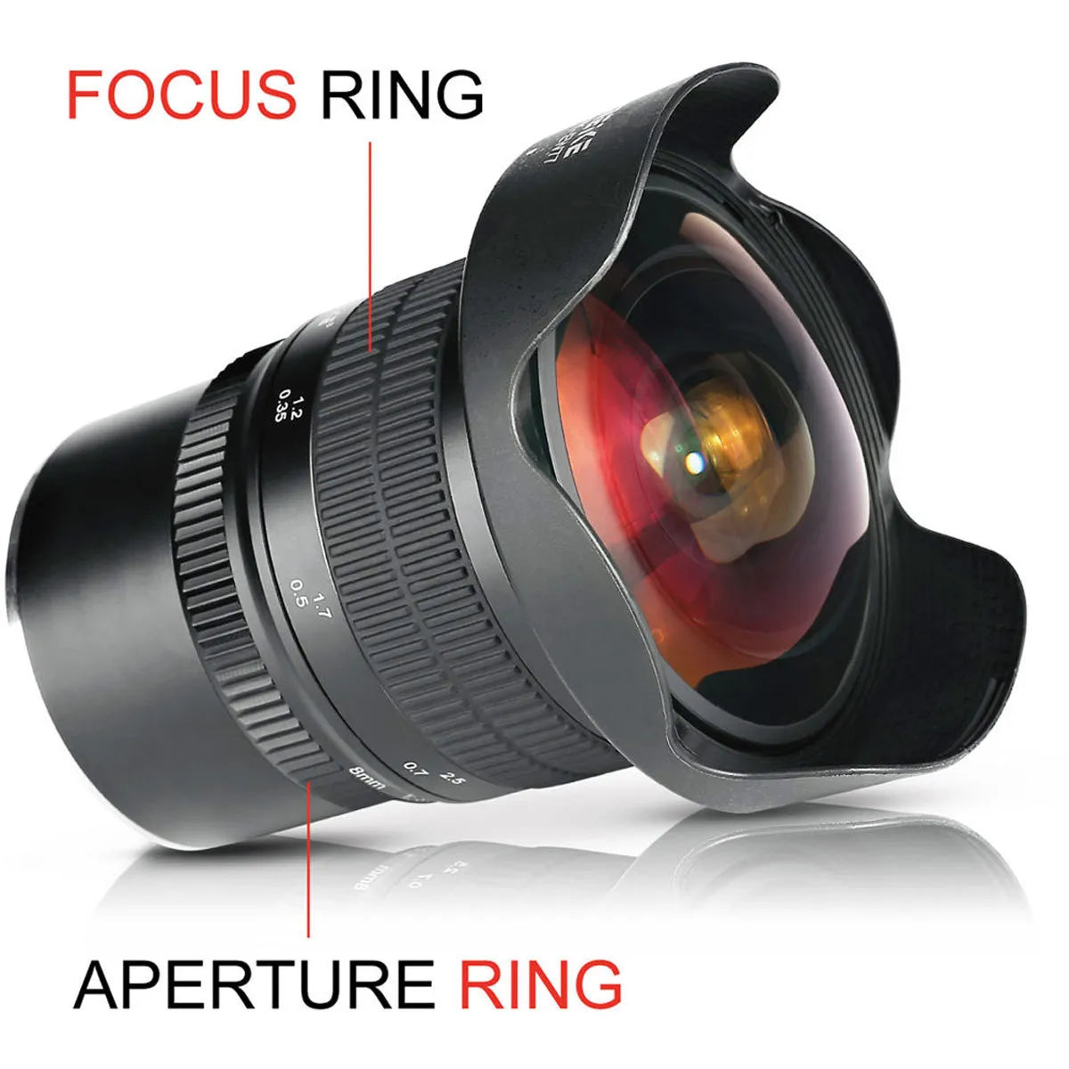 Meike 8mm f/3.5 Fisheye Lens for Canon EF, Black