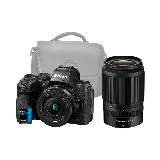 Nikon Z50 II Mirrorless Digital Camera with 16-50 and 50-250 Lenses + Bag and Card