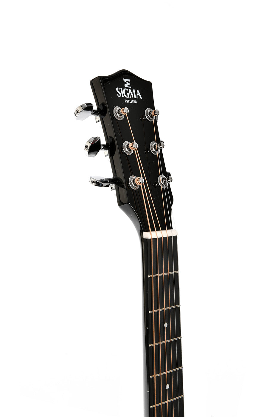 Sigma GJM-1E-MFBK Acoustic Guitar: Black Sparkle detail image 4