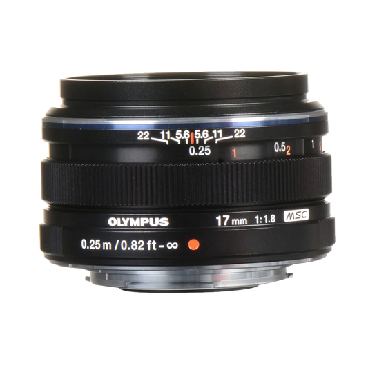 OM Systems Olympus M.Zuiko Digital 17mm f/1.8 Lens (Black) (MFT) (Online Only. ETA 3-5 Days)