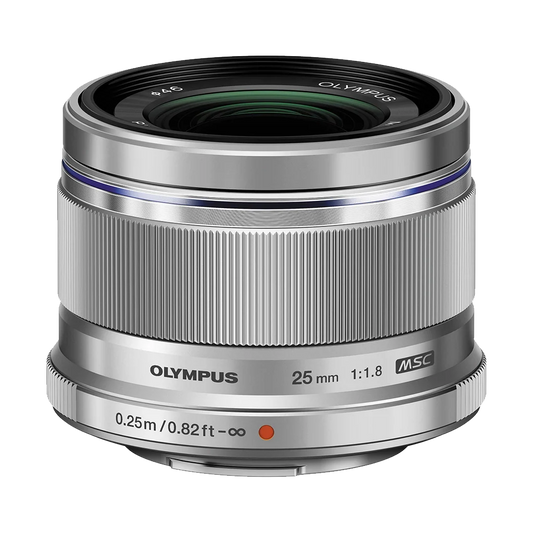 OM Systems Olympus M.Zuiko Digital 25mm f/1.8 Lens (Silver) (MFT)