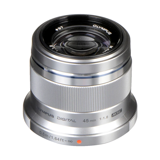 OM Systems Olympus M.Zuiko Digital 45mm f/1.8 Lens (Silver) (MFT) (Online Only. ETA 3-5 Days)
