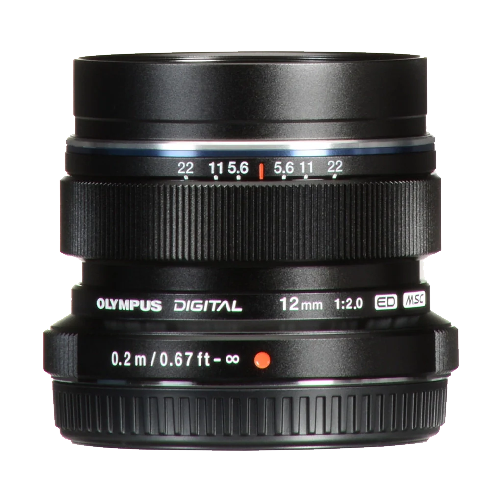 OM Systems Olympus M.Zuiko Digital ED 12mm f/2 Lens (Black) (MFT) (Online Only. ETA 3-5 Days)